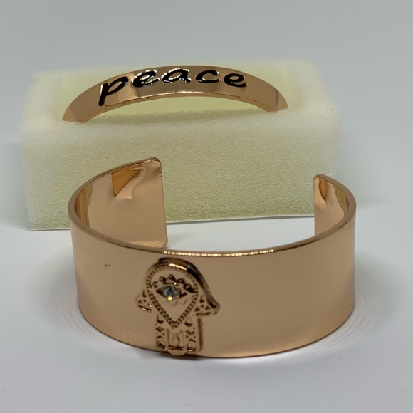 💕 NWT! Rose Gold 2-Piece Cuff Bracelet Set - Picture 2 of 5